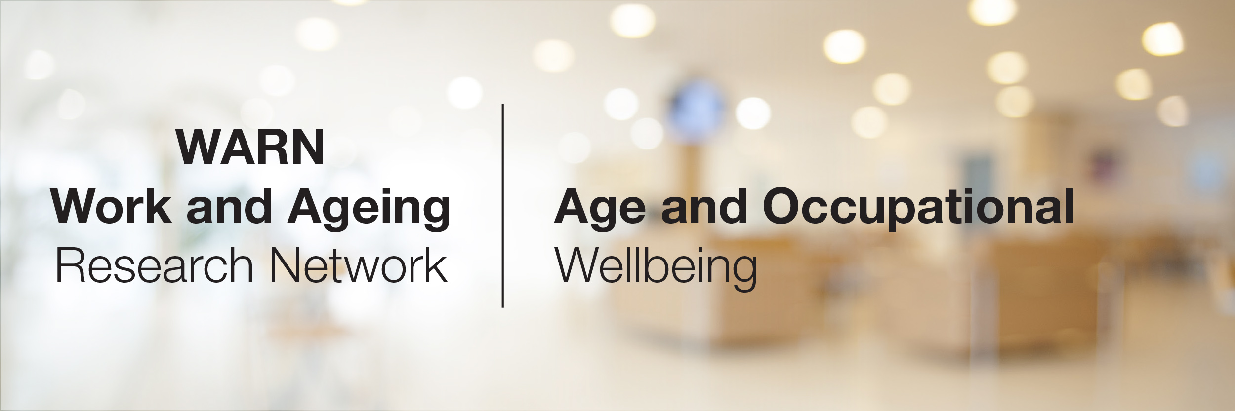 Age and occupational wellbeing